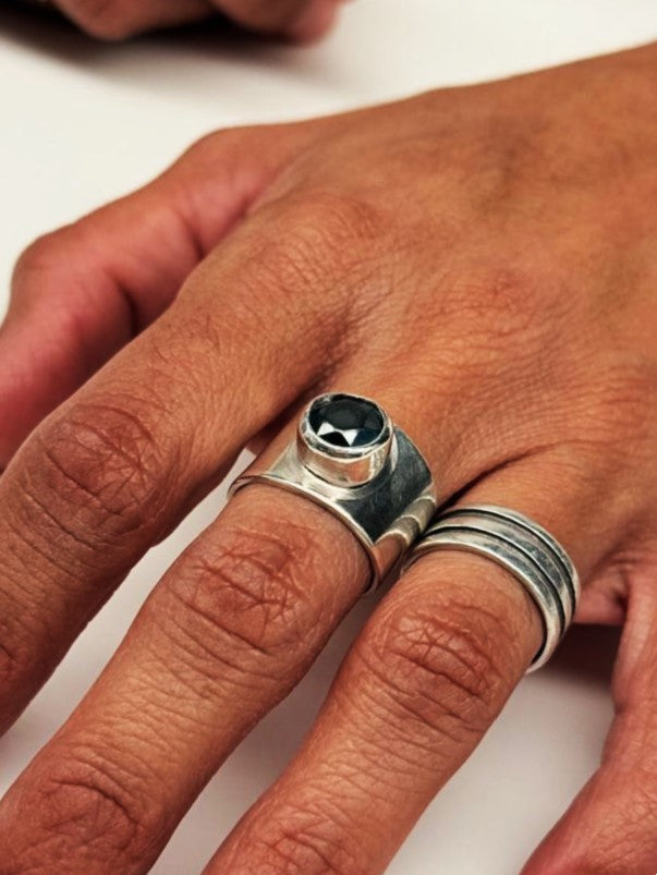 Anillo Onix y Plata