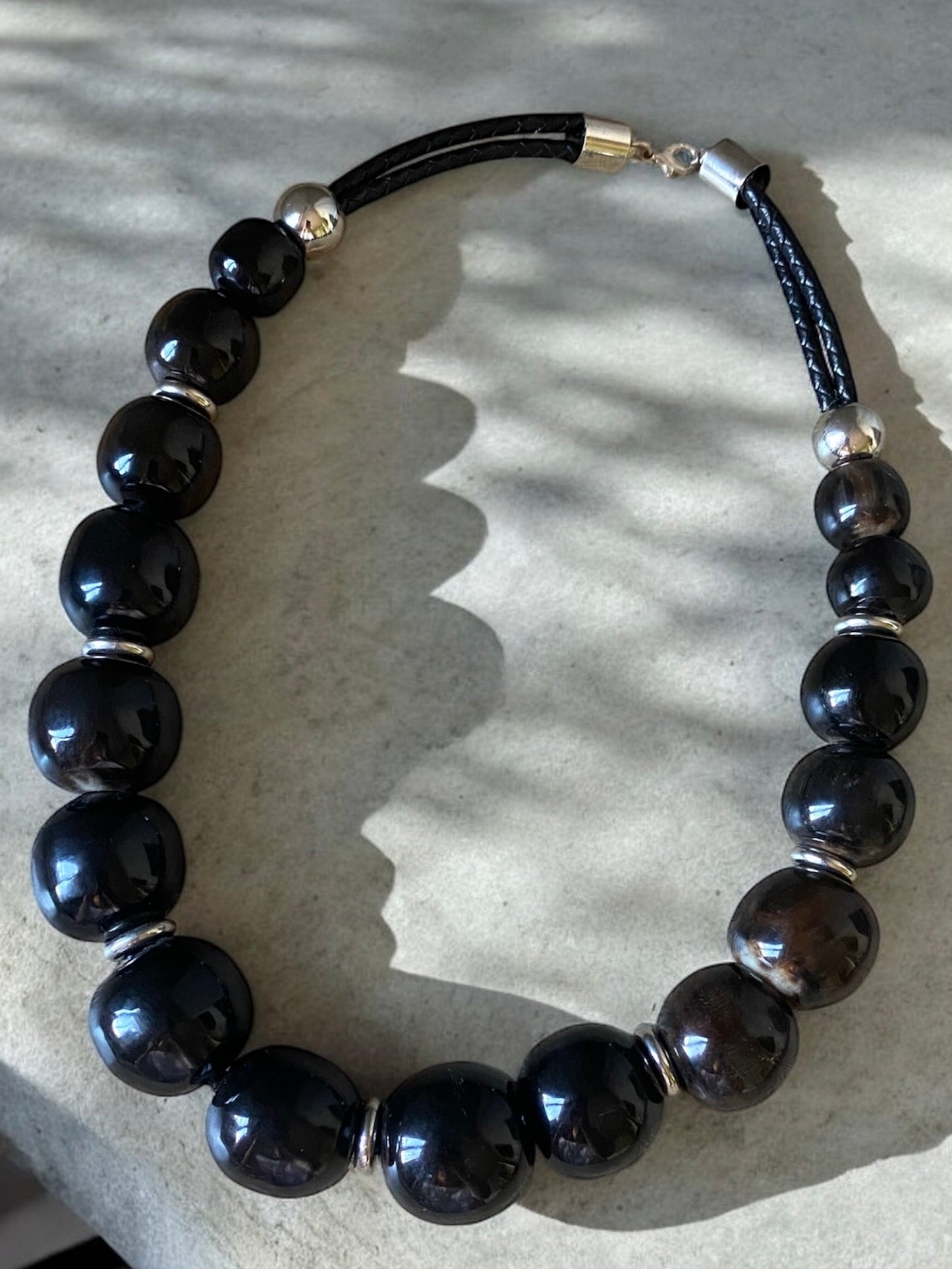 Collar bolas en guampa
