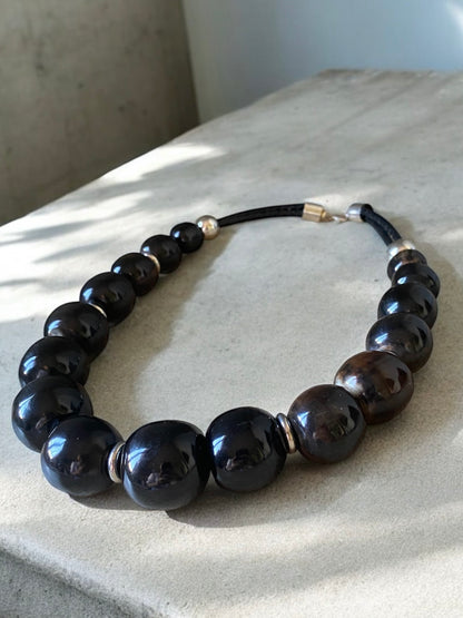 Collar bolas en guampa